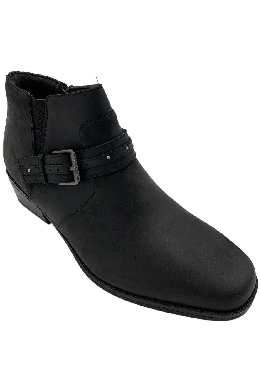 Clarks Collection Women's Danyelle Wish Ankle Boot Black Oily Leather - Medium